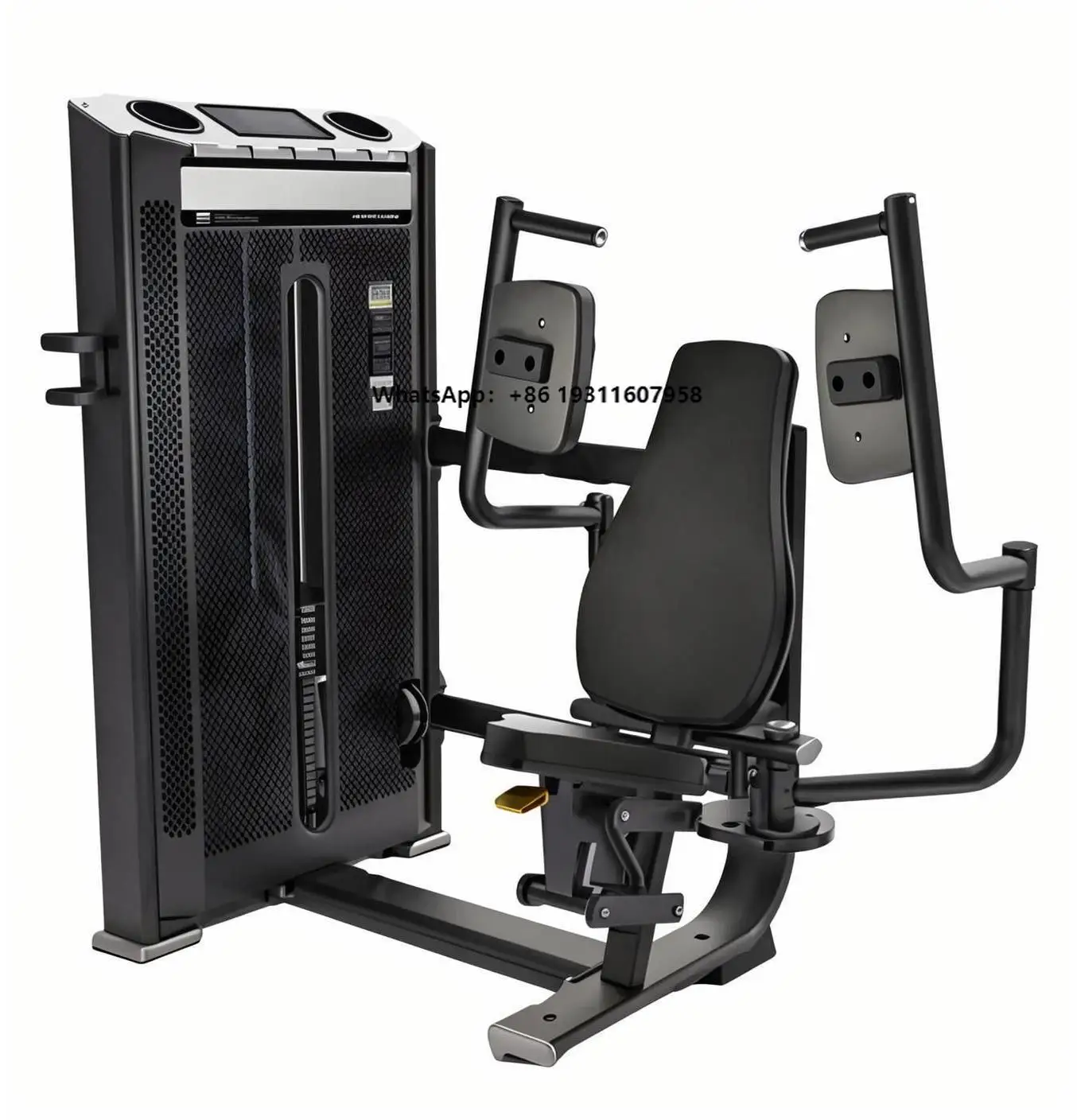 Uso comercial pin cargado pecho brazo entrenamiento gimnasio profesional equipo de Fitness nombres Pectoral mosca máquina de prensa Pectoral