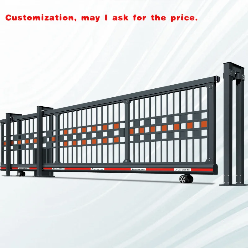 

custom.Aluminum Security Sliding Gate Private Entrance Driveway Automatic Anti-pinch Main Sliding Gate