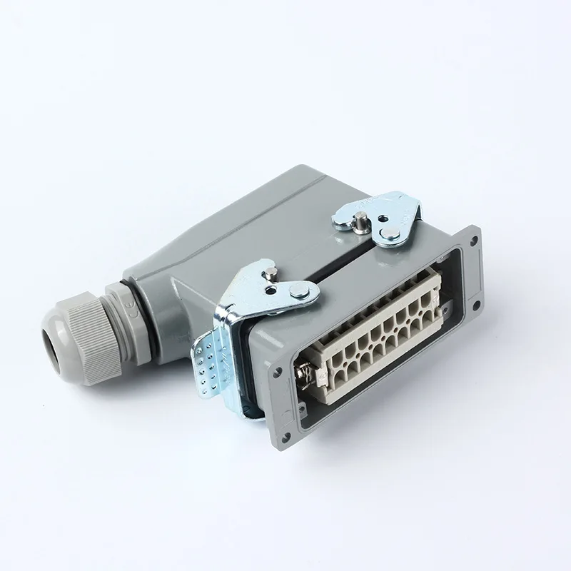 Heavy-duty Aviation Socket Male and Female Docking Plug HE-16-1 Complete Set, Rectangular Connector Hot Runner Waterproof