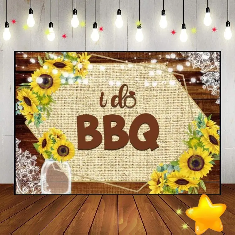 BBQ Meadow Wild Rustic Checkered Picnic Background Photo Party Custom Birthday Backdrop Decoration Photography Backdrops Banner