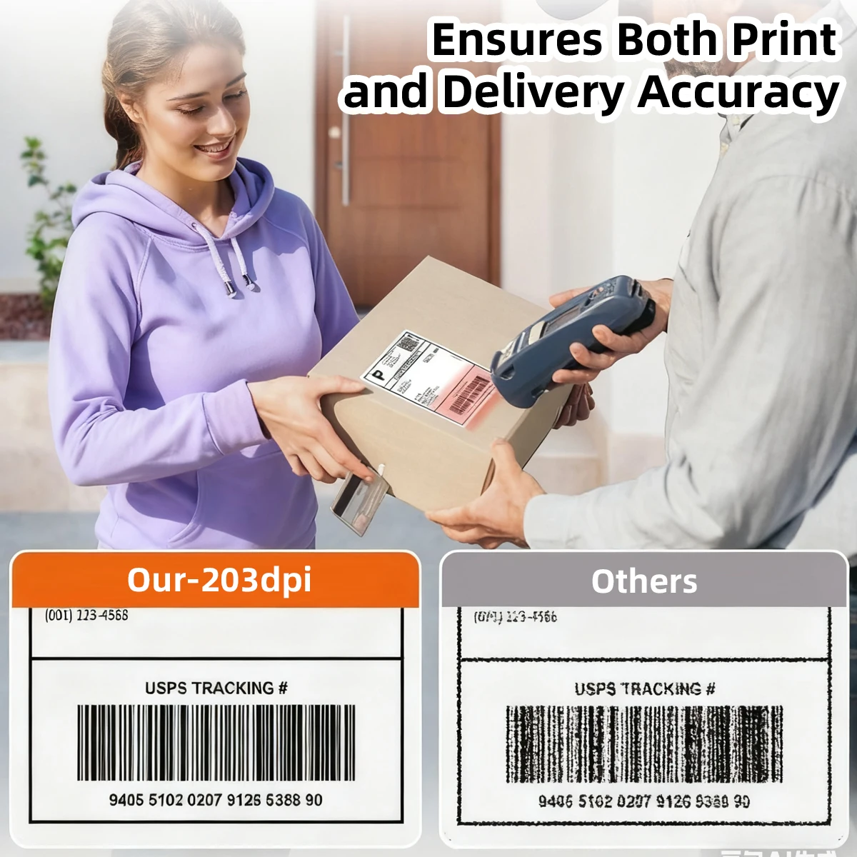 Marklife Thermal Label Printer X4 Mini Protable Bluetooth Small Shipping Printer Compatible with ios Android for Office Business