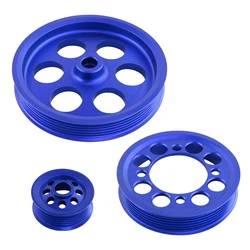 Light Weight Aluminum Under Drive Crank Pulley Kit Fits for Toyota Supra 3L DOHC 2JZ-GTE I6 Twin Turbo 1993-1998