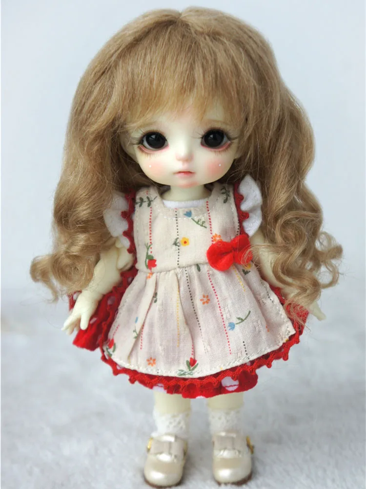JD162 1/12 1/8 1/6 1/4 1/3 롱 로맨틱 사우베이지 웨이브 모헤어 BJD 가발 OB11 YOSD MSD SD DOD 인형 액세서리