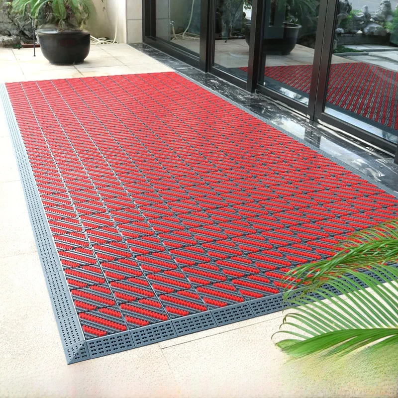 

Коммерческий противоскользящий придверный коврик из пластика для улицы, грязезащитный, для отелей, для прихожих, для использования внутри и снаружи помещений