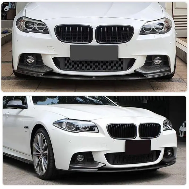 Carbon Fiber Front Bumper Lip Spoiler for BMW 5 Series F10 F11 M-Sport 528i 550i 2013-2016 Car Front Lip Chin Apron Body Kit view 2