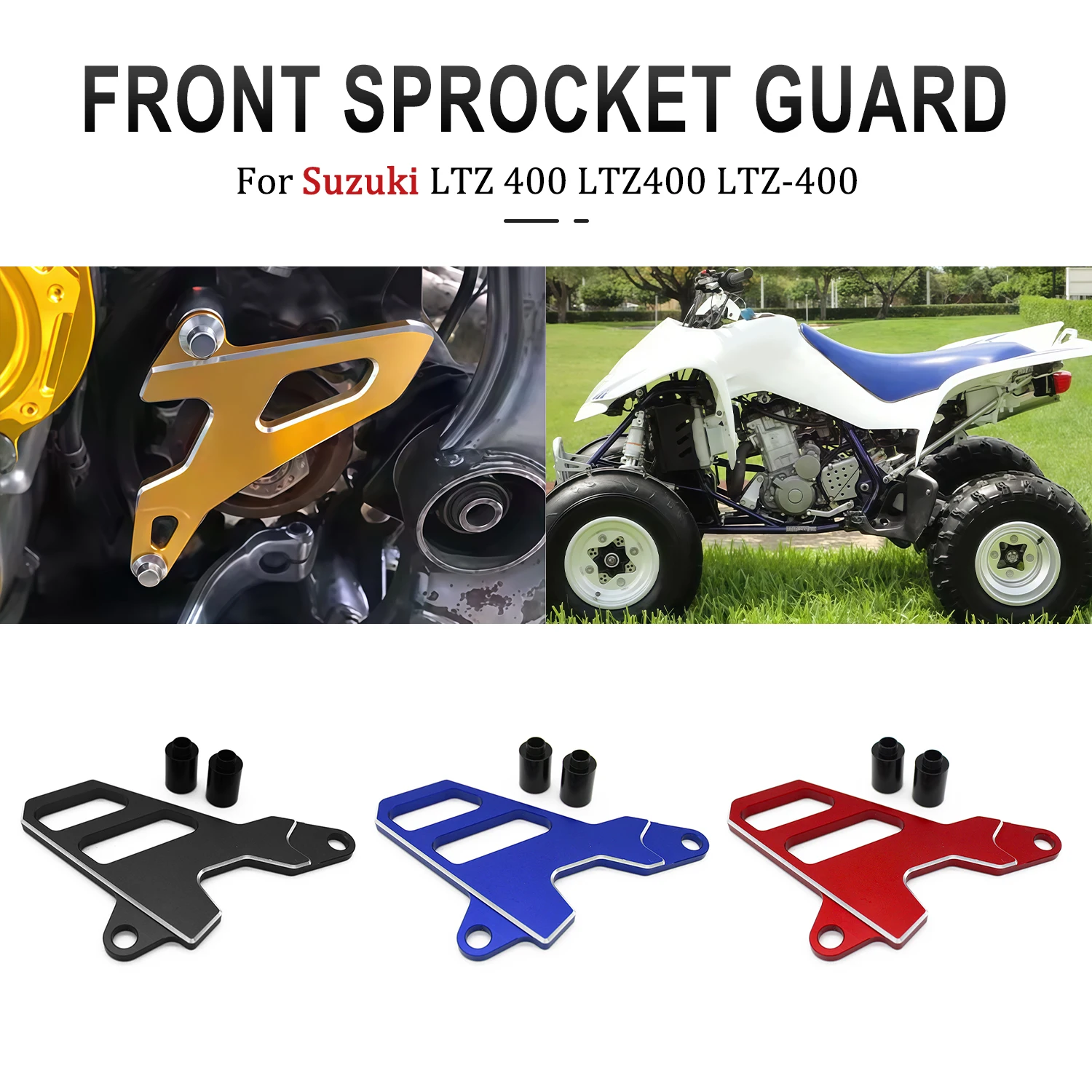 For Suzuki LTZ 400 LTZ400 LTZ-400 Accessories 2003-2014 Chain Protection Frame Front Sprocket Guard Chain Guard Protector Cover