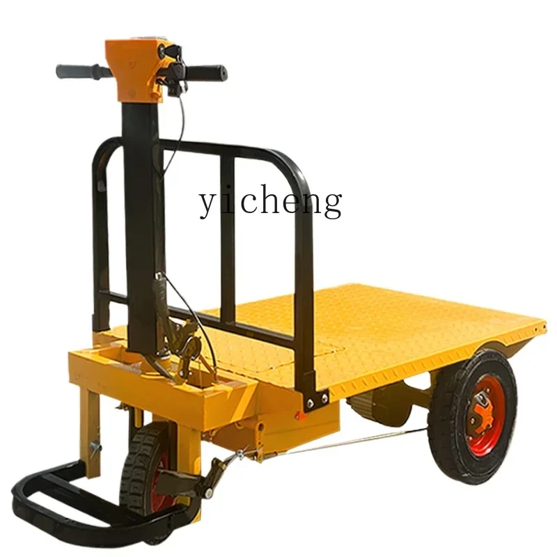 

electric truck construction site brick pull warehouse three-wheeled trolley