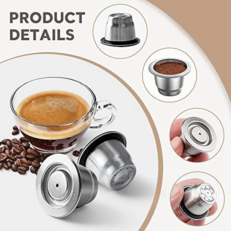 Reusable Coffee Capsule Coffee Capsule Filter Compatible With Originalline Machine, Stainless Steel