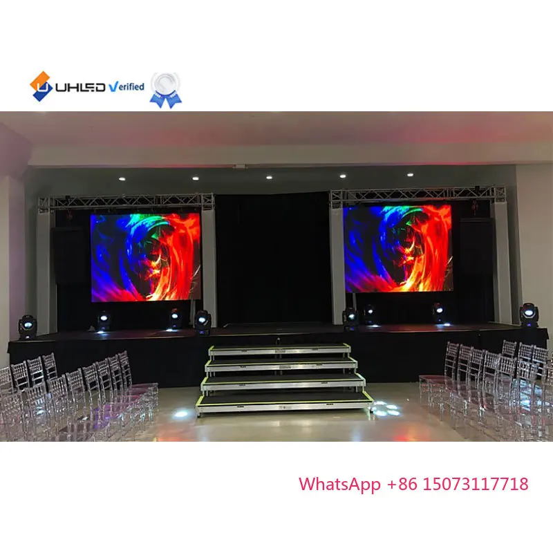 Pannello video da parete con display a LED per interni ed esterni da 500 * 500 mm per concerti sul palco e schermo LED ad alta visibilità per noleggio