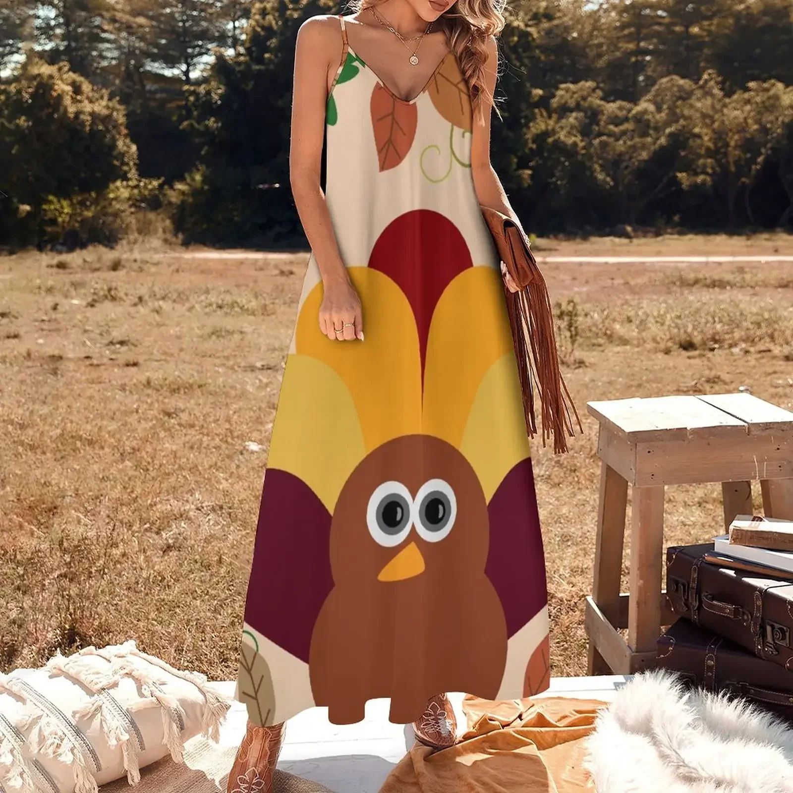 Thanksgiving Turkey Sleeveless Dress Clothing female Women dresses summer summer dress womens 2024 Dress