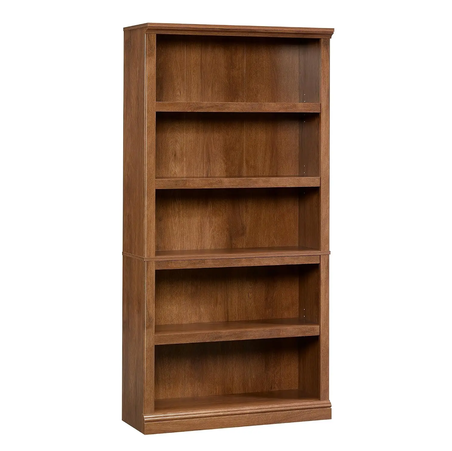 5-Shelf Split Bookcase, Oiled Oak Finish, Customized