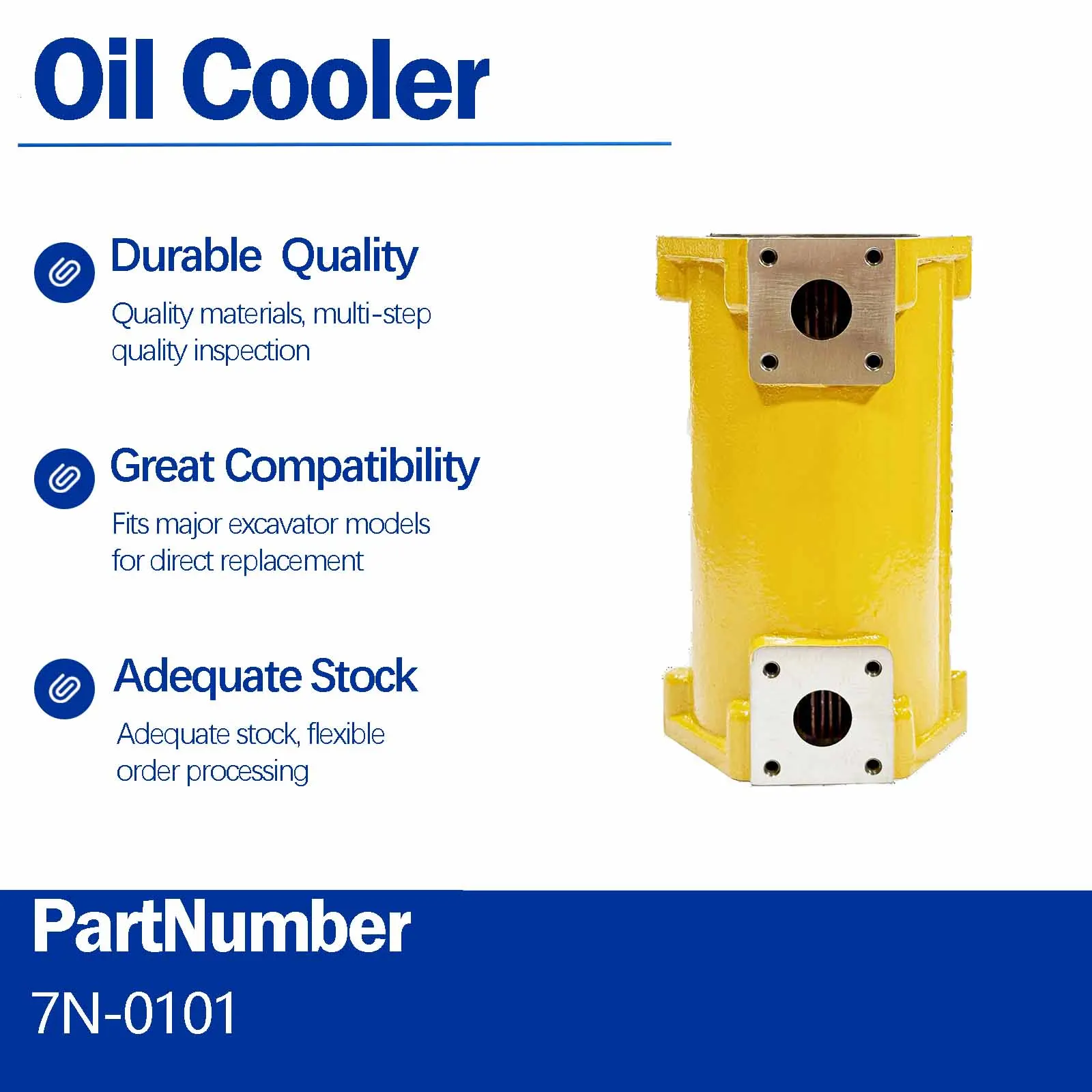 Oil cooler core assembly 7N0101 7N-0101 For Caterpillar CAT 3406 3406E 3406C 3406B Truck Engines