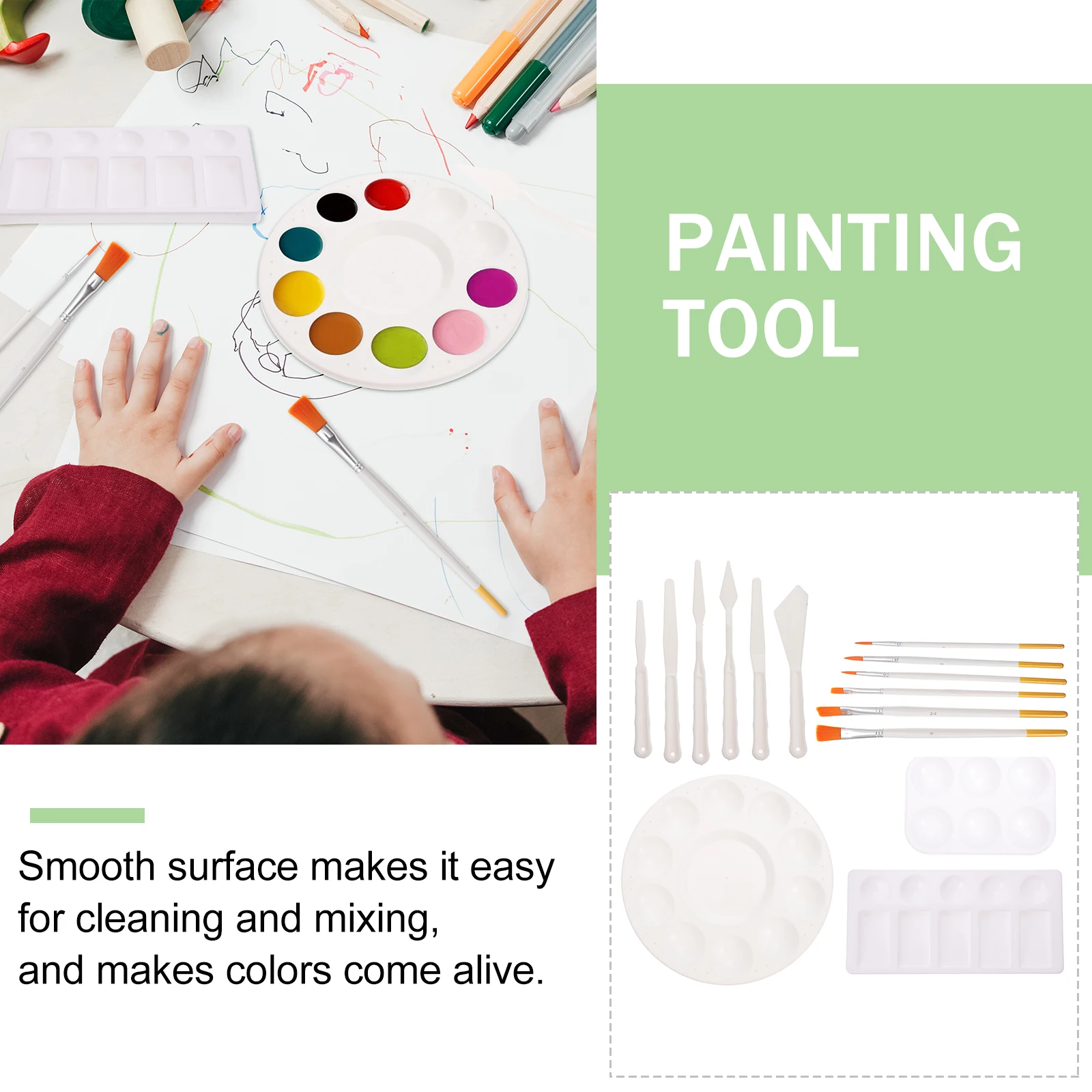 

Versatile Art Supplies Oil Painting Brushes Package With An Efficient Tray And Scrapers For Various Techniques