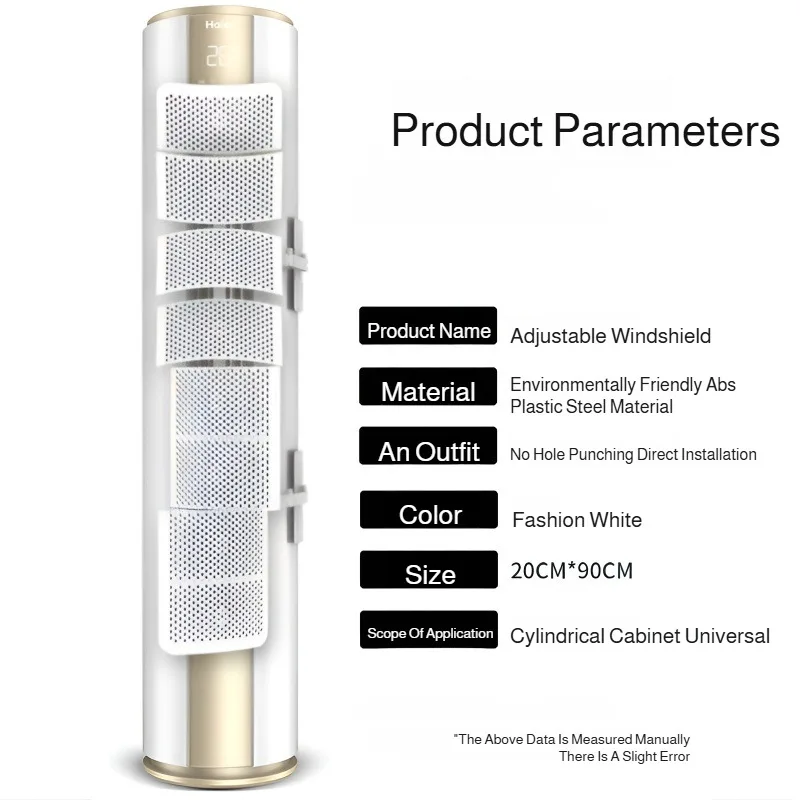 Vertical Air Conditioner Wind Shield Universal Adjustable Outlet Anti Direct Blow AC Baffle No Drill Honeycomb for Home Office image 6