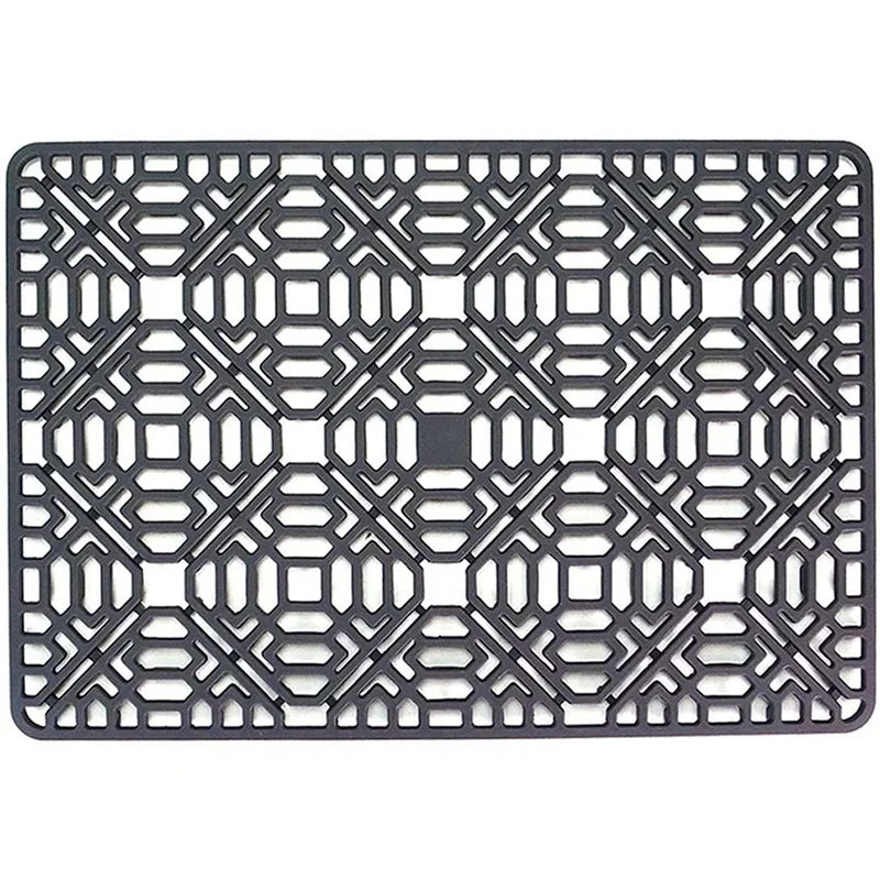 2X Sink Mat Kitchen Sink Protector For Bottom,Stainless Steel Or Porcelain Bowl Sink, Silicone Grey Non-Slip Heat