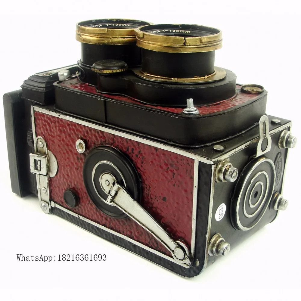 

Antique classical camera model retro vintage wrought handmade metal crafts for home/pub/cafe decoration or birthday gift