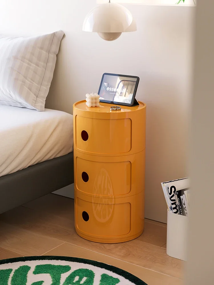 Nordic round bedside table ins Internet celebrity modern minimalist creative storage small cabinet bedroom simple storage