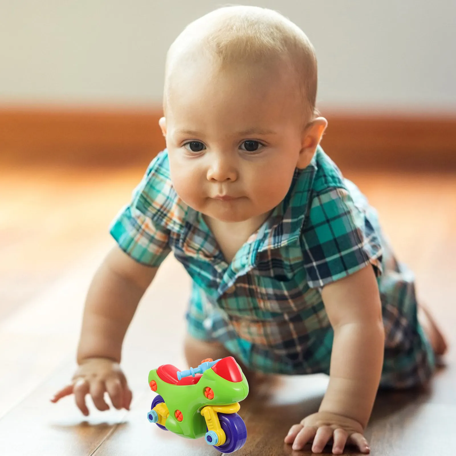 

1 Set Plastic Take Apart Motorcycle Colorful Early Education Vehicle Plaything Kids Hand Assemble Motorbike No Battery Needed