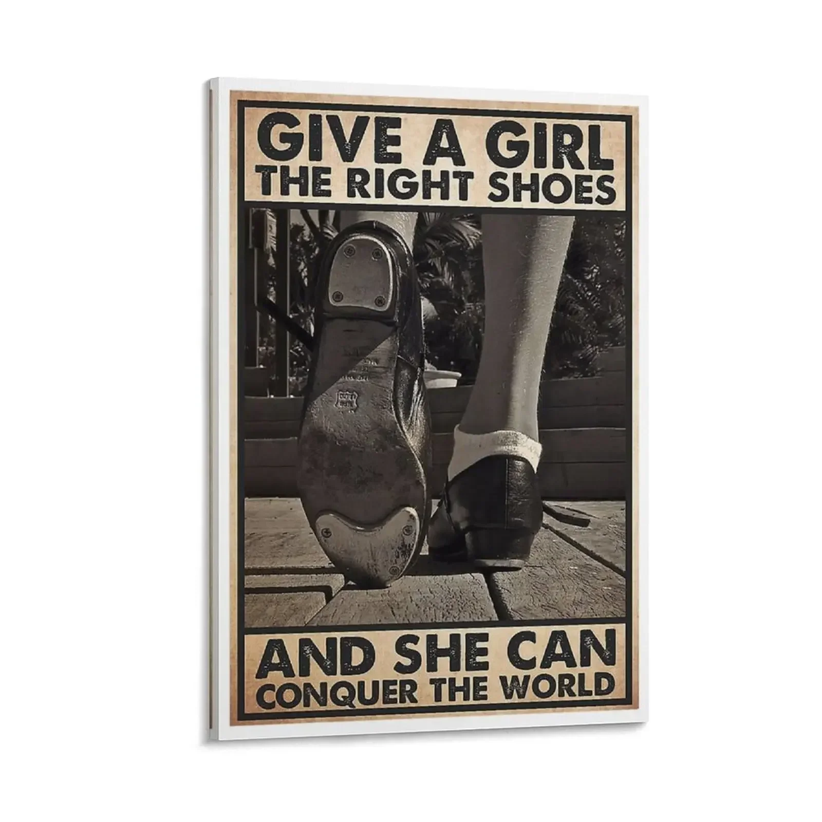 

tap dance give girl right shoes Canvas Painting posters for room accessories for home decor home decor modern home decoration