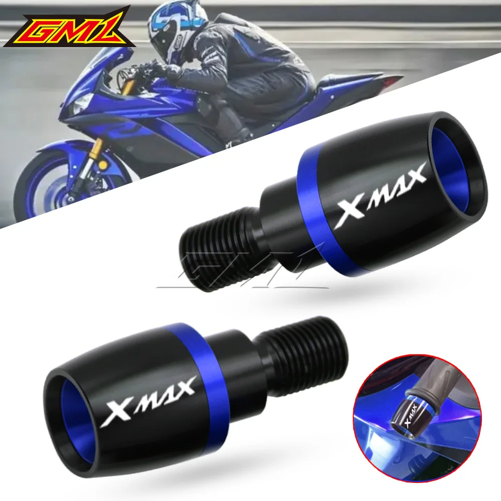 

For Yamaha XMAX X MAX X-MAX400 2013-2019 X-MAX250 2009-2019 X-MAX125 2016-2019 Motorcycle Handlebar Grip Plug Bar Ends Slider Co