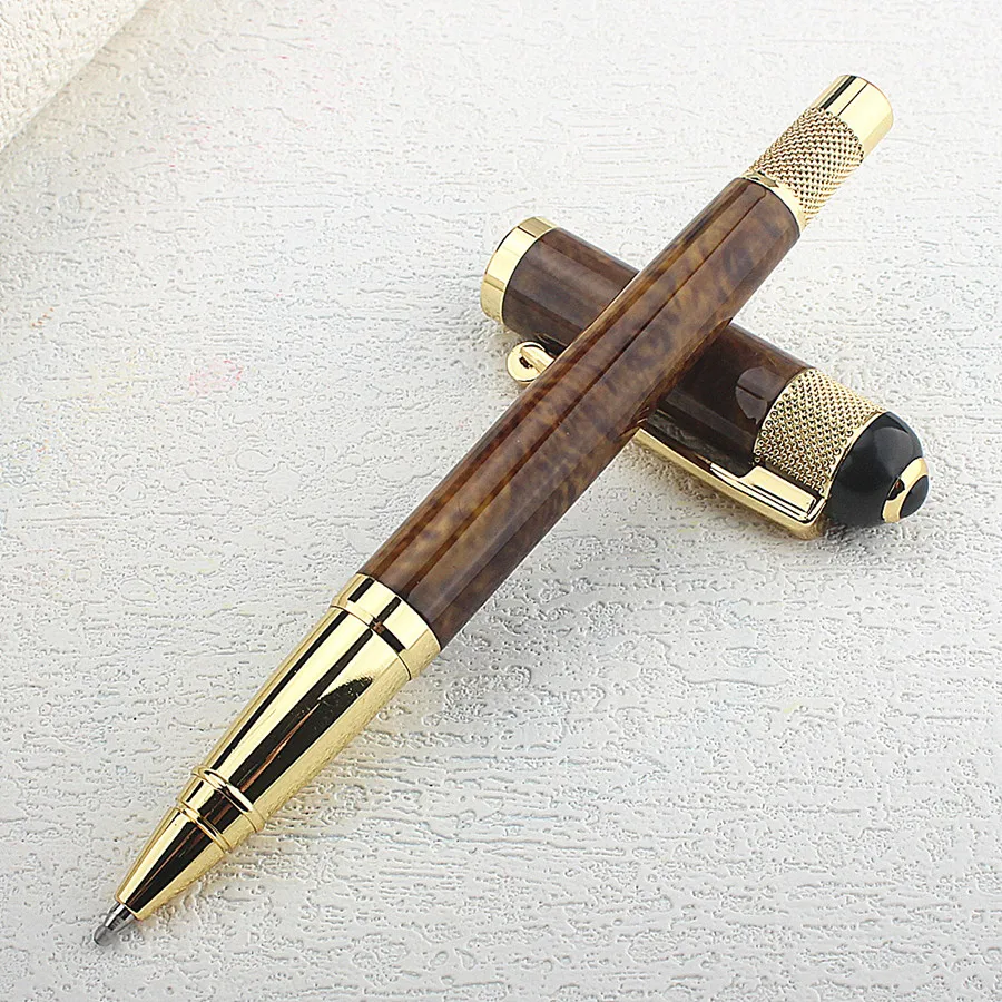 Hochwertiger, exquisiter Rollerball-Stift mit glatter Nachfüllmöglichkeit, modischer, marmorgrüner, hochwertiger Schreibstift für Büro und Business – Detail 15