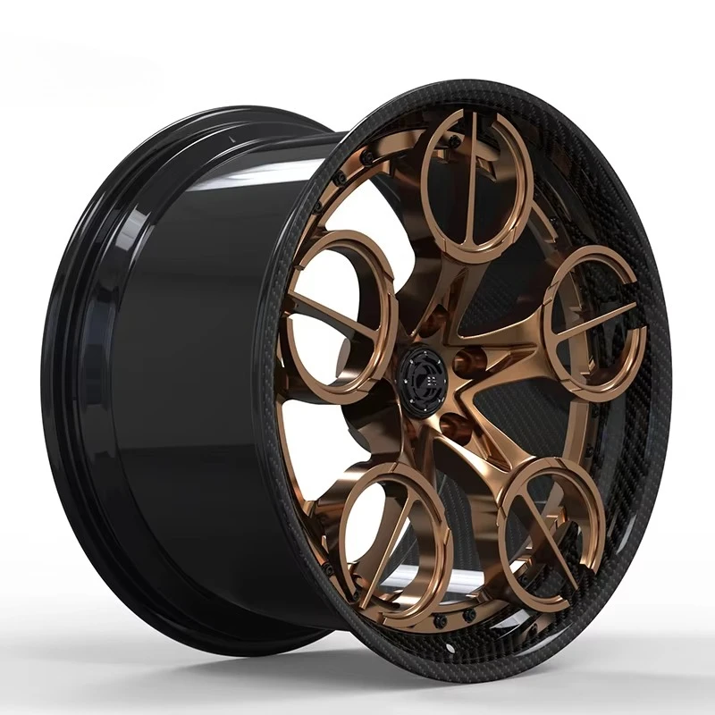 &c  Customized  Carbon Fiber Lip Forged Wheels  Inch Alloy Wheel Rims for 5x112 5*120 Passenger Car Wheels