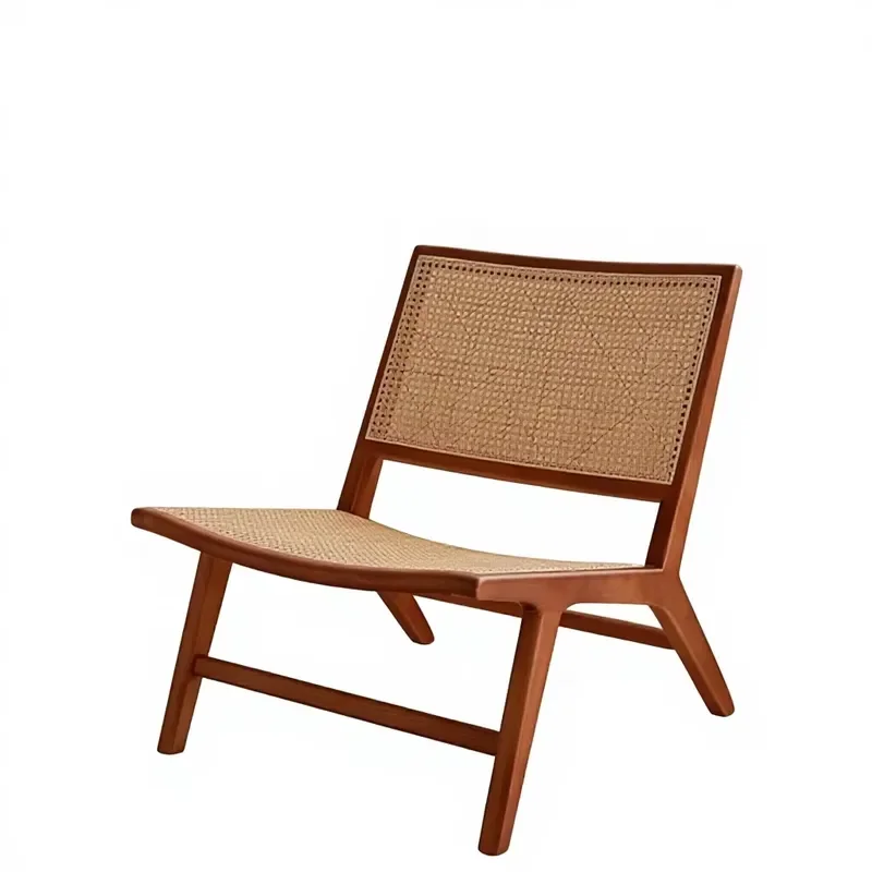 Medieval Solid Wood Nordic Retro Antique Recliner Balcony Lazy Sofa Outdoor Leisure Homestay Single Rocking Chair