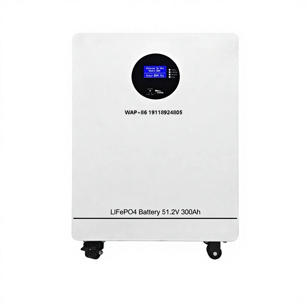 51.2V 300Ah LifePO4 Battery 15Kwh 20Kwh Solar Energy Storage System Lithium Battery Pack for Home Backup Power UPS Power Station