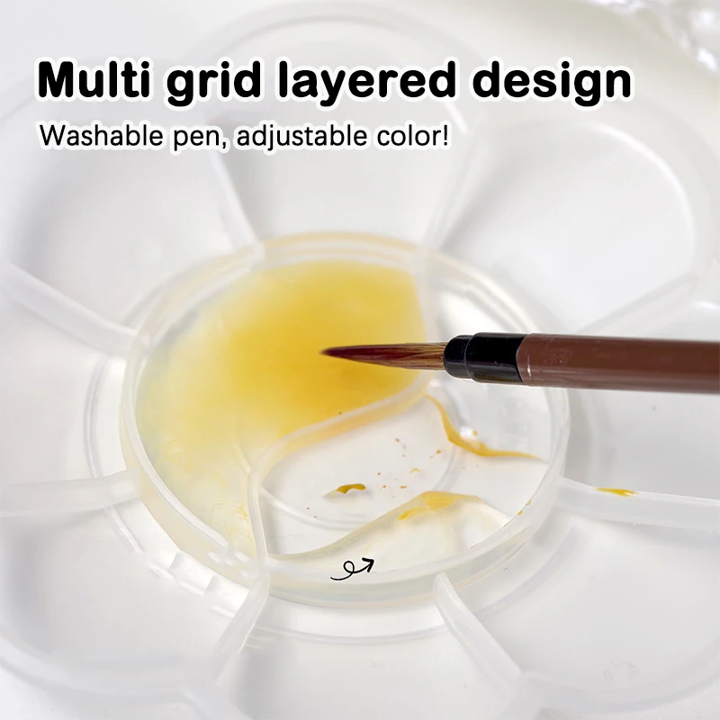 8穴ネイルアートカラーパレットディスプレイスタンド付きUVジェルポリッシュホルダーDIY描画ペイントディッシュマニキュアツール