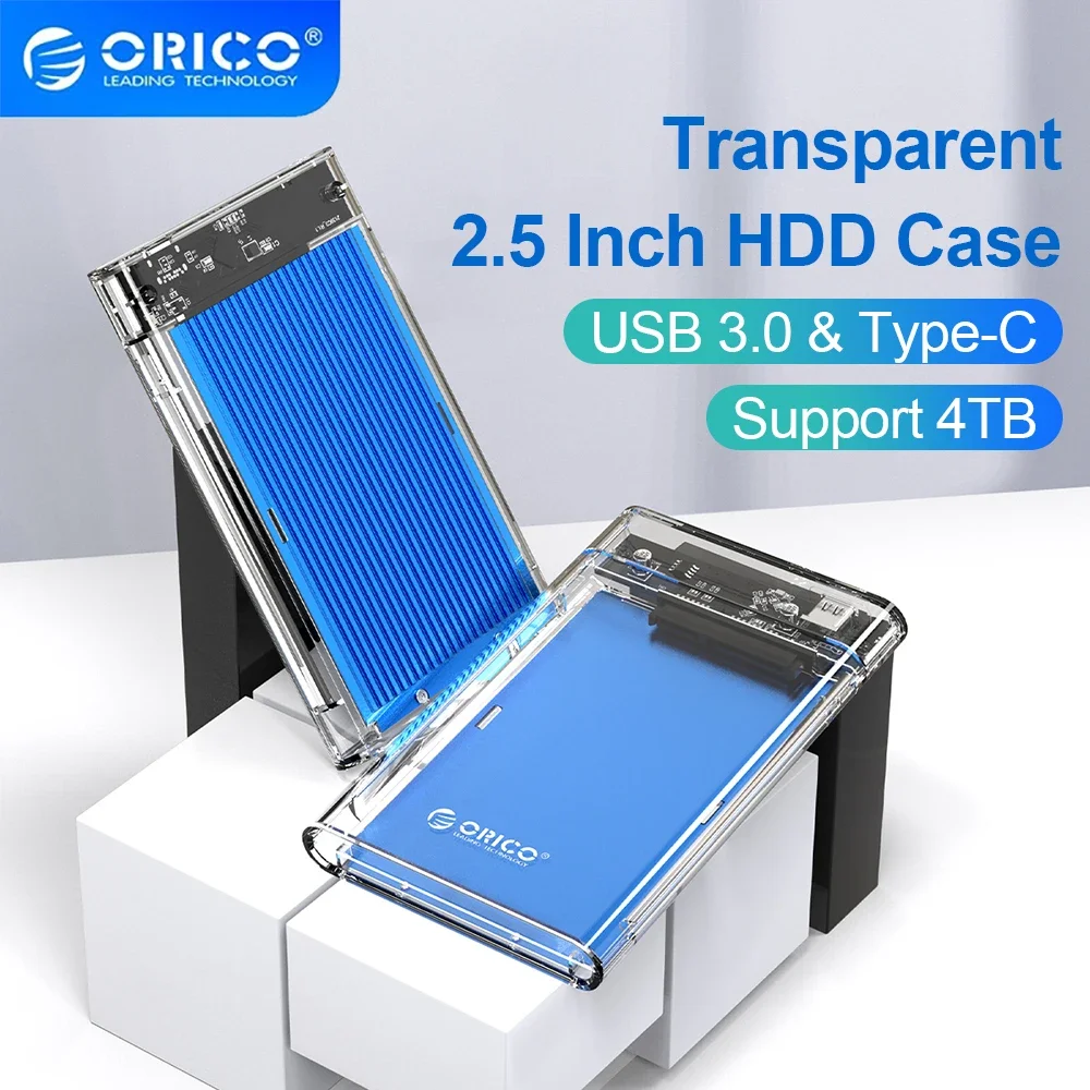 

ORICO 2.5 HDD SSD Case SATA to USB 3.0 Adapter Case HD External Hard Drive Enclosure Box for Disk HDD Type USB C Enclosure UASP