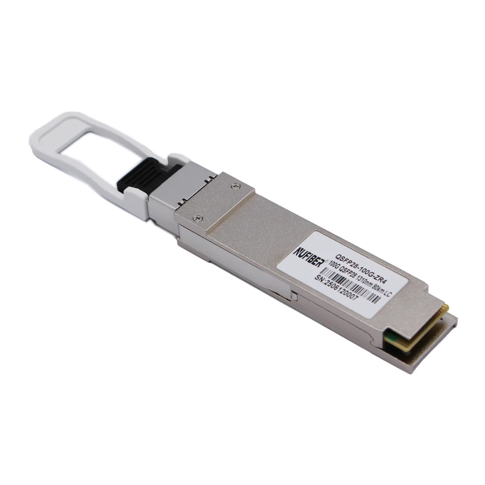 100G QSFP28 ZR4 100km Dual Fiber 1310nm Lwdm Single Mode SFP Module Fiber Optic Equipment 100km Reach