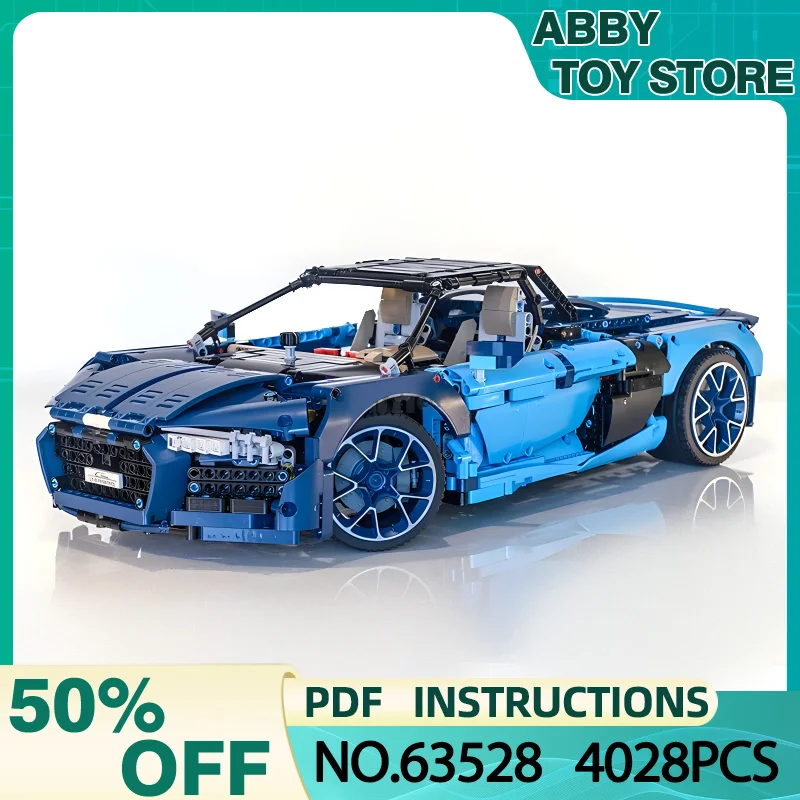 New MOC-63528 Technical Super Sports Car R8 Spyder 42083 B Model Building Block Bricks Puzzle DIY Toys Christmas Gifts For Kids