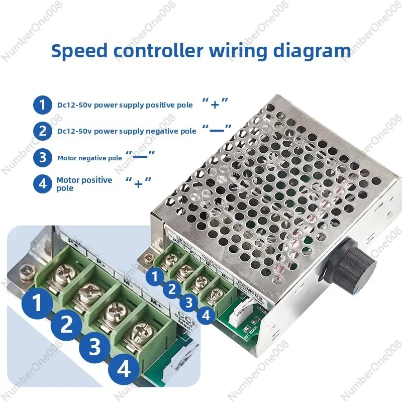 PWM DC Motor Speed Controller 12V24V36V30A Motor Controller Metal Shell Speed Switch Module