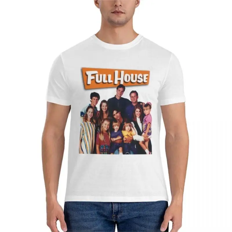 Czarna koszulka męska męska koszulka full house cast klasyczna koszulka kocia koszule męskie zwykłe t shirty bawełniane t shirty męskie letni t-shirt