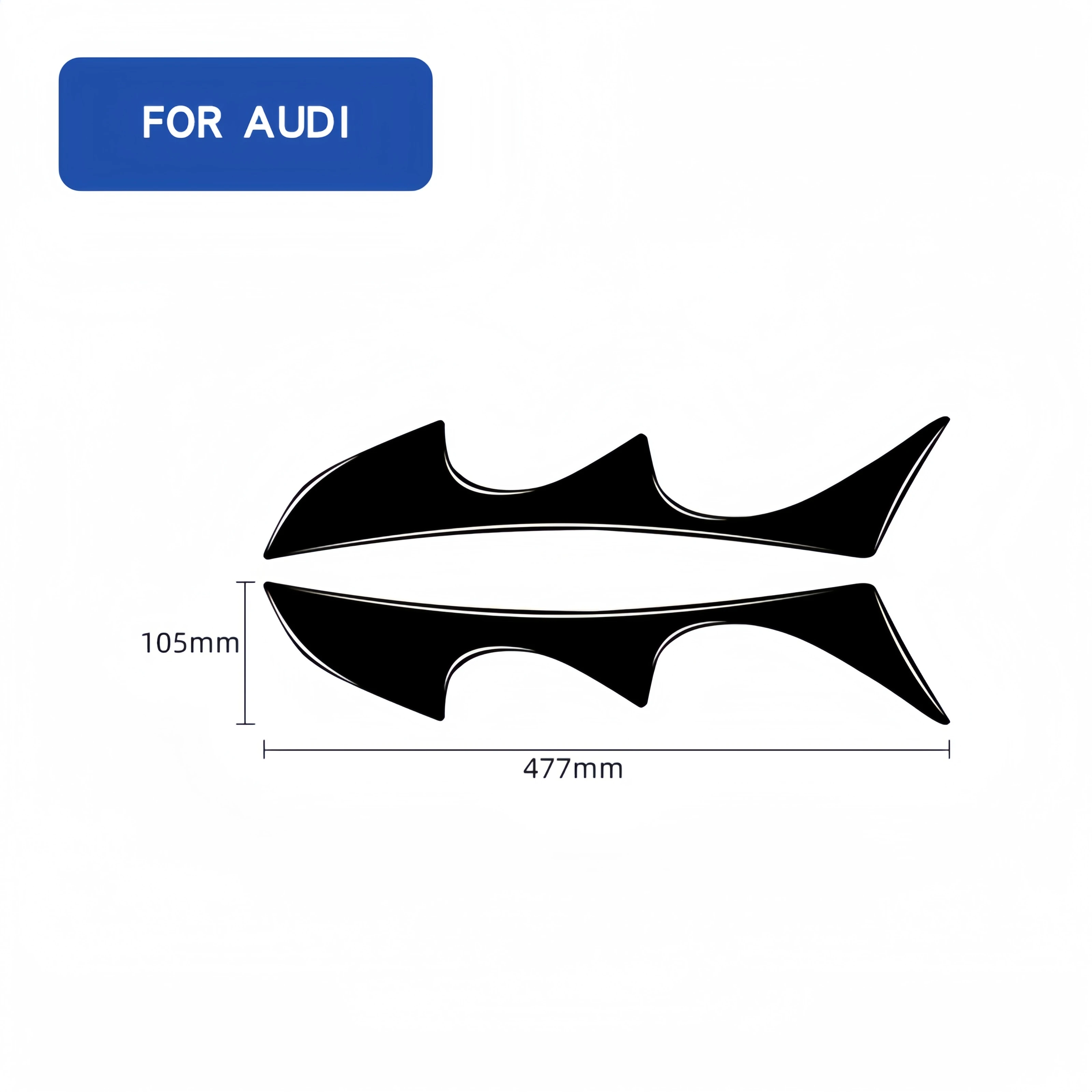 For Audi TT Mk1 1998-2006 Piano Black Car Headlight Eyebrow Eyelid Eyelash Cover Protective Trim Exterior Tuning Accsesories
