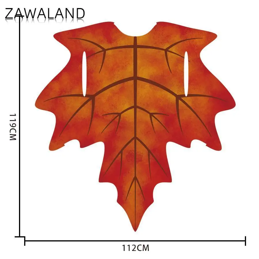 

Zawaland Funny Cosplay Costume Maple Leaf Jumpsuit Women Halloween Carnival Purim Holiday Disguise Performance Outfit Clothes