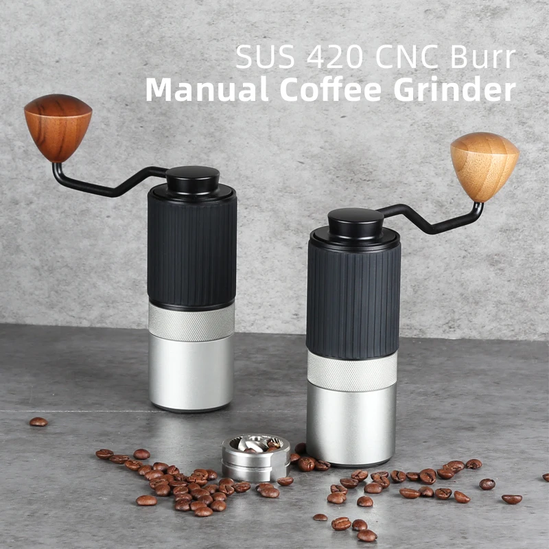 

Manual Coffee Grinder Stainless Steel CNC Cutting Handmade Coffee Bean Burr Grinders Mill Kitchen Coffee Milling Machine