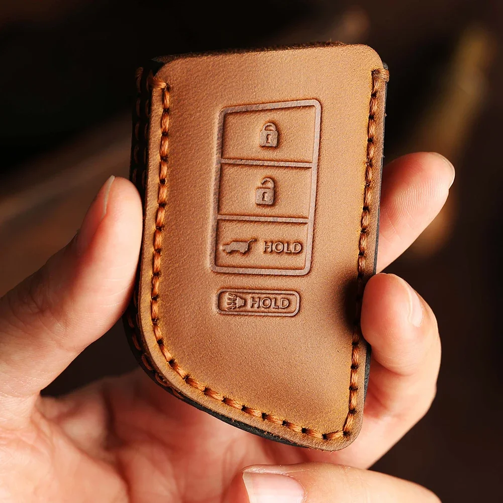 1 قطعة الجلود اليدوية سيارة مفتاح بعيد فوب غطاء المفاتيح ل Acura MDX RDX 2022 التغطية الكاملة امتصاص الصدمات مفتاح غطاء