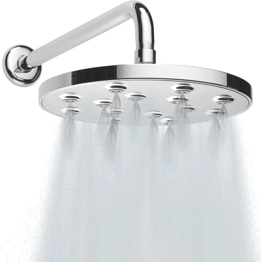 

Homewerks HS31-R125CH Rain Can Shower Head 8.9 Inches Luxurious Air Infused Water Flow 2.5 GPM Chrome Finish