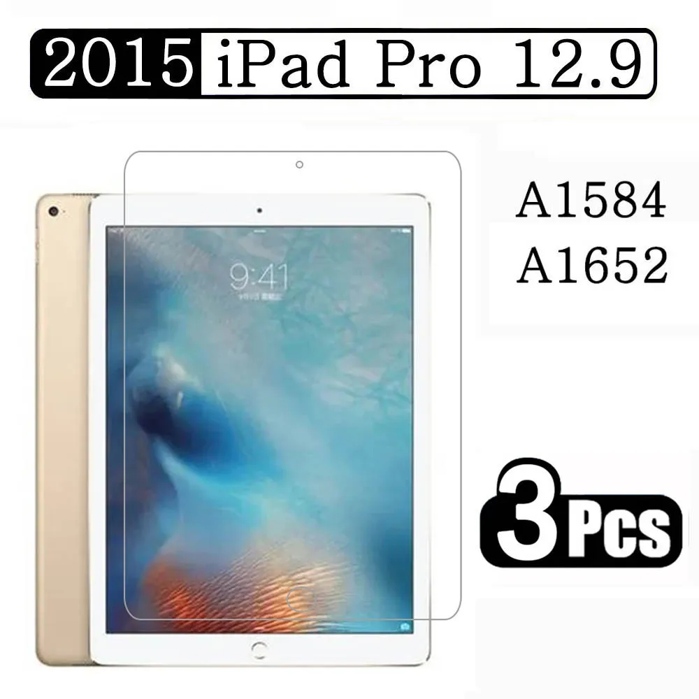 

(3 Packs) Tempered Glass For Apple iPad Pro 12.9 2015 A1584 A1652 1st Generation Screen Protector Tablet Film