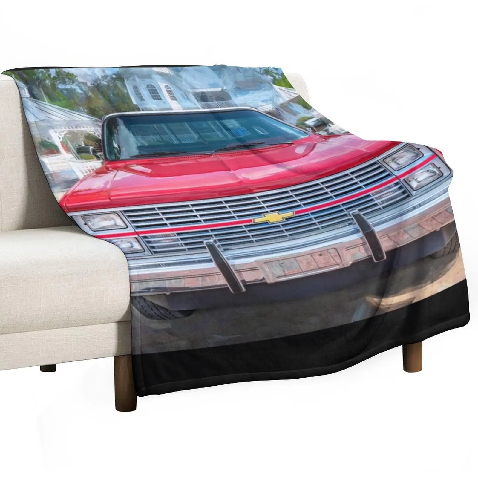 

Copy of 1984 Red Chevrolet C10 Silverado Pick Up Truck X113 Throw Blanket Flannel Soft Beds Thermals For Travel Blankets