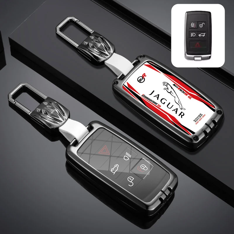 Race Style Auto-Fernbedienungs-Schlüsselhülle, verschleißfeste Schlüsselhülle, Organizer-Halter für Jaguar F-PACE XJ XE XF XJ F-TYPE E-PACE