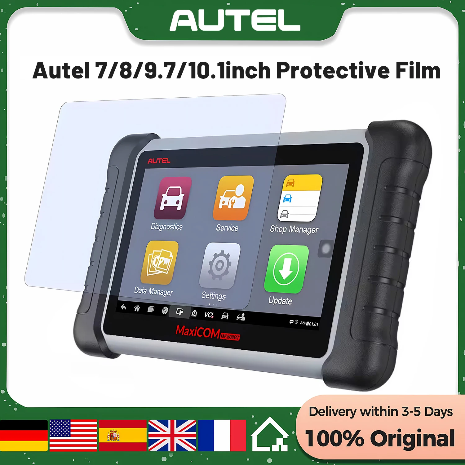 

Защитная пленка для сканера Autel 5,5/7 дюймов, сменная защитная пленка для экрана, совместимая с KM100/MK808BT/MP808BT/DS808