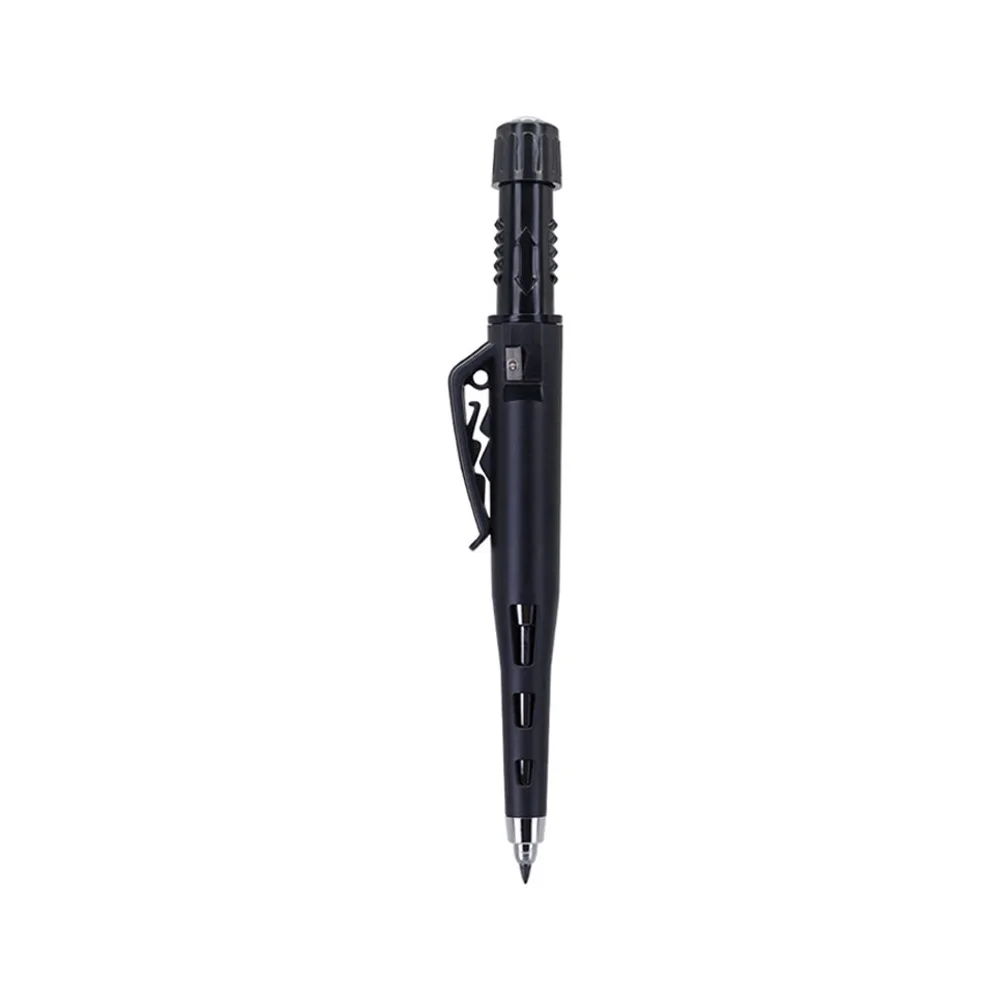 

2.8mm Lead Woodworking Mechanical Pencil Built-In Sharpener New Tip Design Carpenters Marking Pencil Pen Cap Long Head