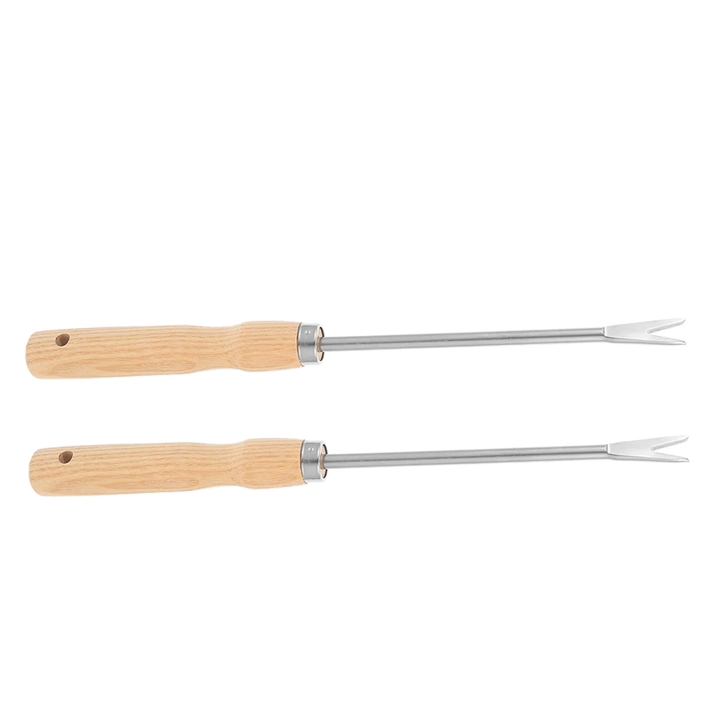 

2pcs Wooden Dandelion Grass Puller Tool Grass Puller Gardening Tools Dandelion Weed Picker Soil Loosen Weeder Tool