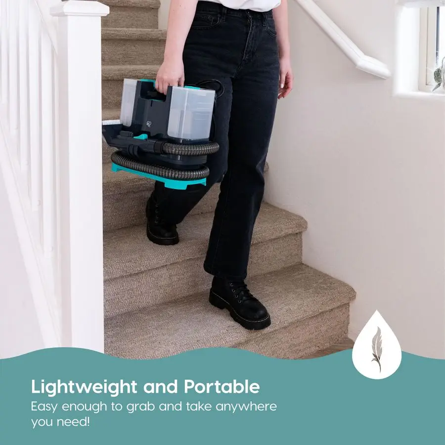 Macchina per la pulizia delle macchie dei tappeti 110 V con spruzzo automatico per tappeti a pelo basso, divani, tappezzerie, dettagli auto, tappeti berberi poco profondi