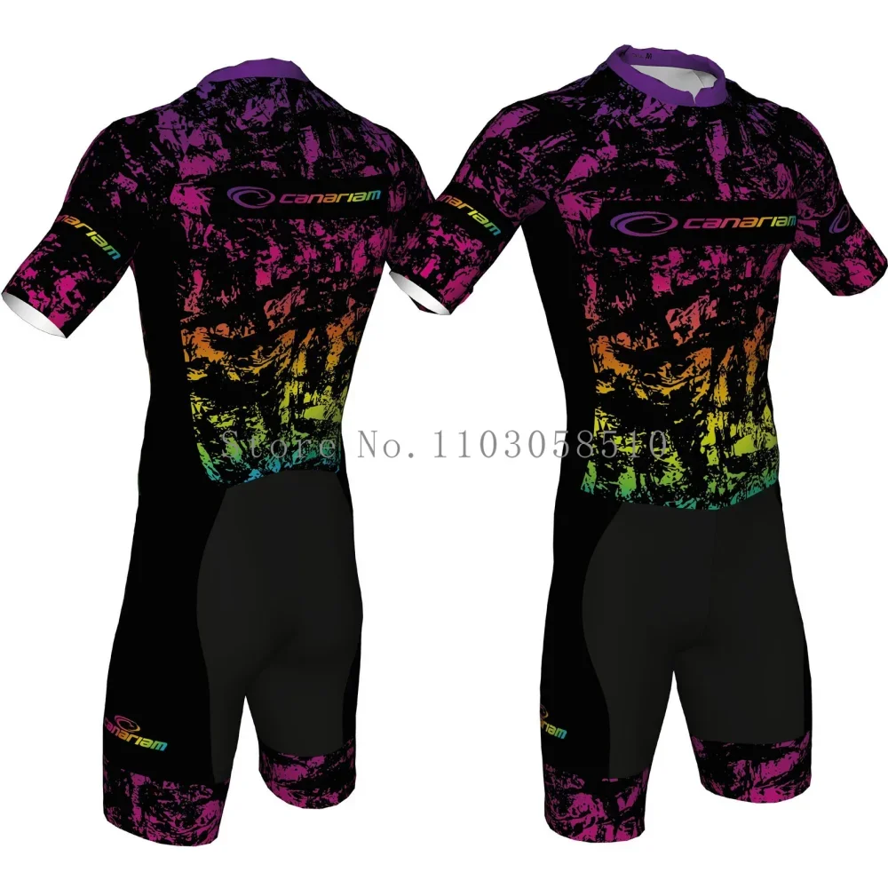 2025 Canariam Men's Skate Suit Roller Skate Speed Race Fast Skat Speed Skats Ciclismo Skating Jumpsuit Pro Team Tights Skinsuit