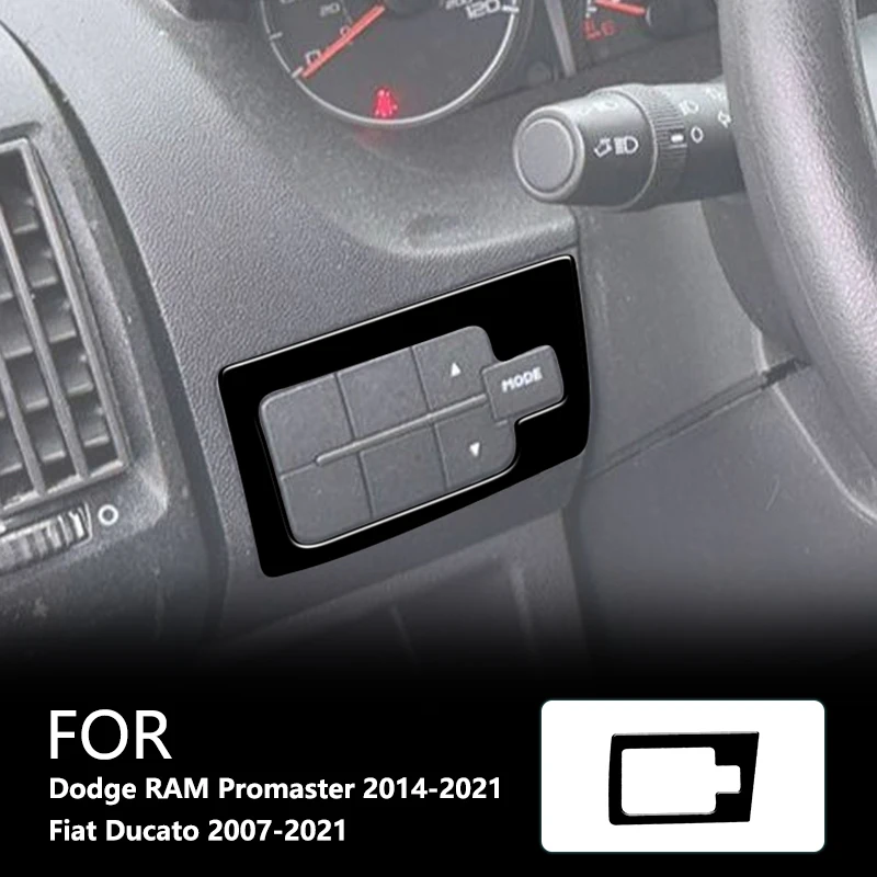 

Main Driver's Left Side Brand New ABS Gloss Black Stickers For Dodge RAM Promaster 14-21 Fiat Ducato 07-21