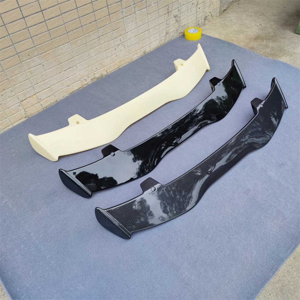 High Quality ABS Plastic For Peugeot 208  Spoiler Carbon Fiber Look Hatchback Roof Rear Wing Body Kit Accessories