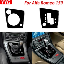 For Alfa Romeo 159 2005-2011 Car Accessories Piano Black Center Gear Shift Control Panel Trim Cover Modified Interior Sticker